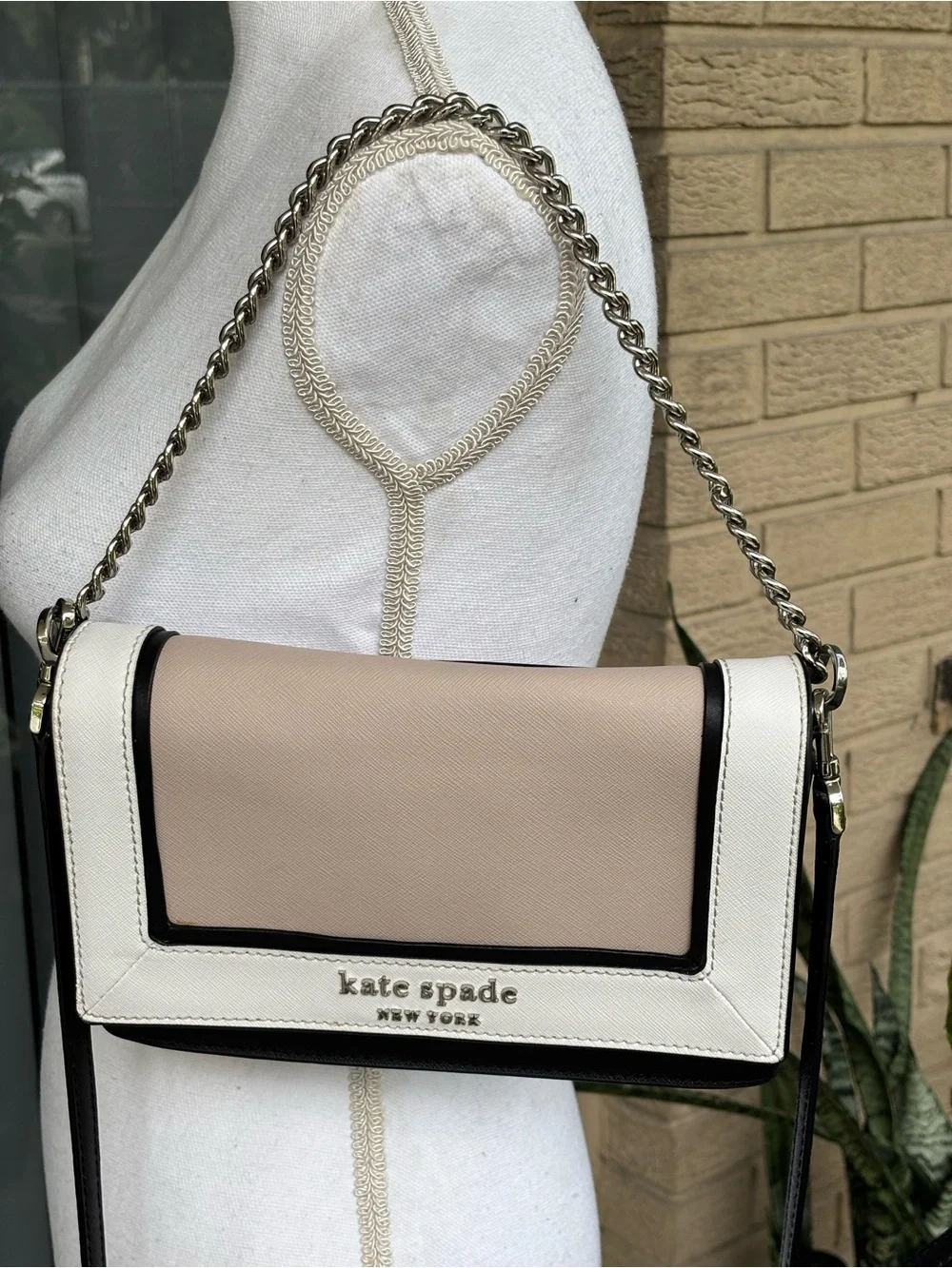 Kate Spade Cameron Colorblock Convertible Shoulder Crossbody Bag Warm Beige Mult